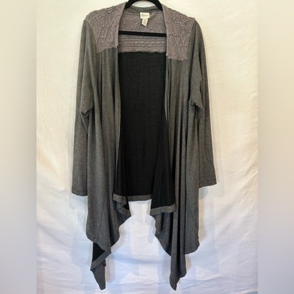 Chico's Zenergy Retreat Cable Knit Sweater Jacket Size 4